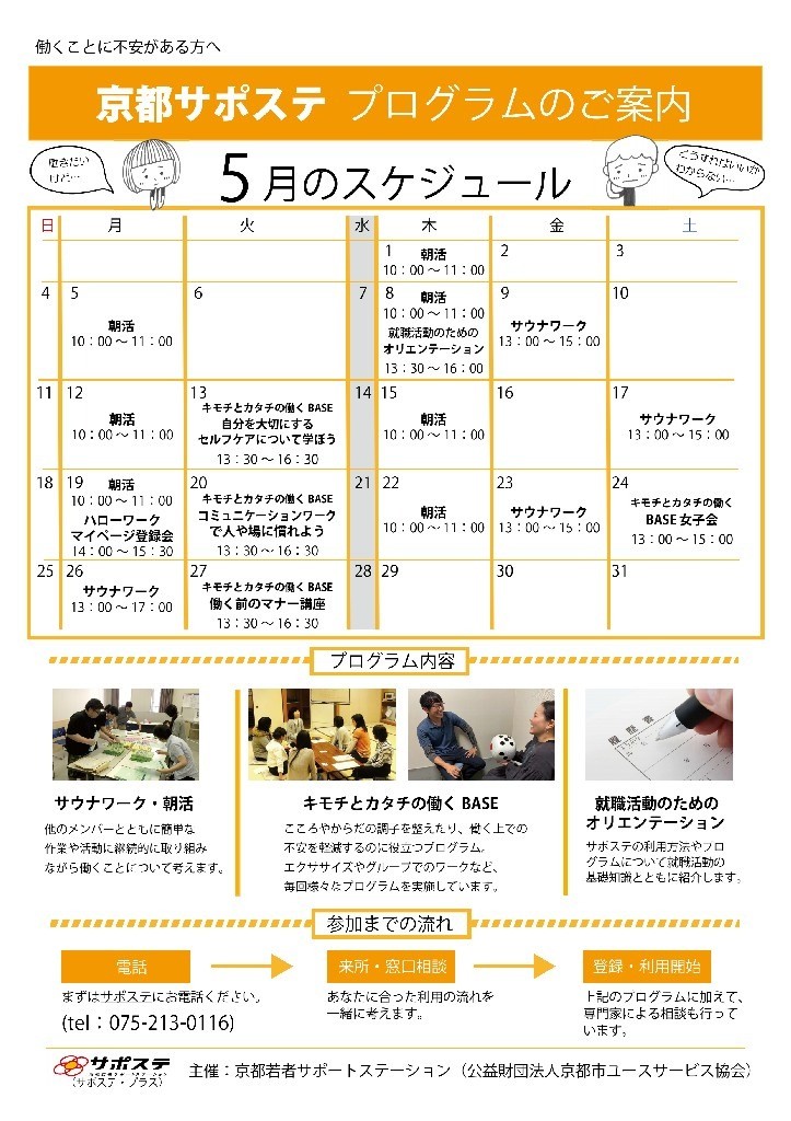 当月のプログラムについて